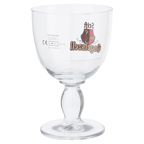 Kieliszek do piwa trapistów Engelszell 25 cl, kolorowe logo 3