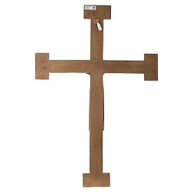 Crucifix en pierre Chist Roi en rouge croix blanche s5