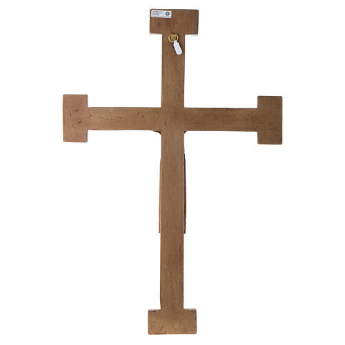 Crucifix en pierre Chist Roi en rouge croix blanche 5