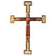 Crucifix en pierre Chist Roi en rouge croix blanche s1