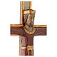 Crucifix en pierre Chist Roi en rouge croix blanche s4