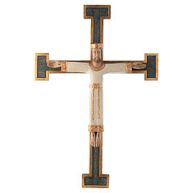 Crucifijo Sacerdote Rey blanco cruz verde