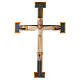 Crucifix Chist roi en blanc, croix verte en pierre s1
