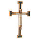 Crucifix Chist roi en blanc, croix verte en pierre s3