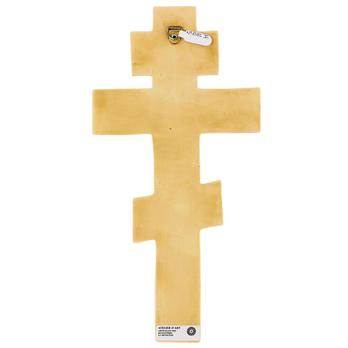 Crucifixo bizantino cor de marfim 4