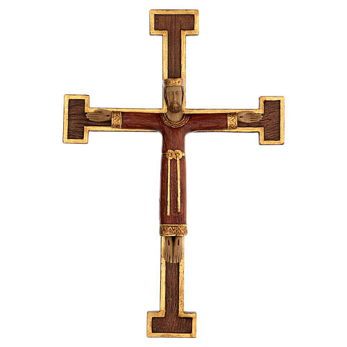 Christus der Priester und König mit braunem Kreuz und Gewand, 55 x 40 cm 1