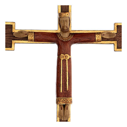 Christus der Priester und König mit braunem Kreuz und Gewand, 55 x 40 cm 2