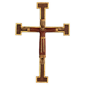 Cristo Sacerdote Re veste e croce marrone 55x40 cm