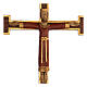 Cristo Sacerdote Rei roupa e cruz castanho 55x40 cm s2