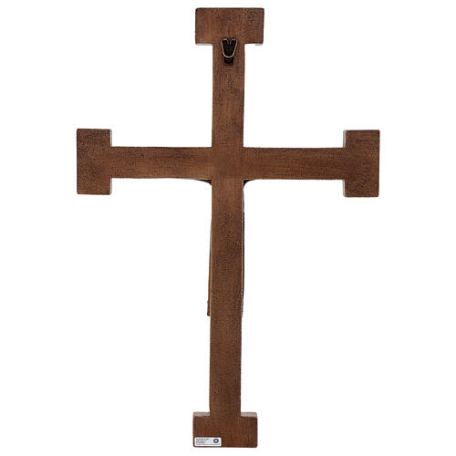 Crucifijo piedra Sacerdote Rey verde cruz blanca 10