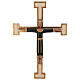 Crucifijo piedra Sacerdote Rey verde cruz blanca s1