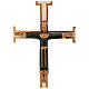 Crucifijo piedra Sacerdote Rey verde cruz blanca s4