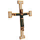 Crucifijo piedra Sacerdote Rey verde cruz blanca s6