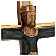 Crucifijo piedra Sacerdote Rey verde cruz blanca s7