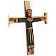 Crucifijo piedra Sacerdote Rey verde cruz blanca s8