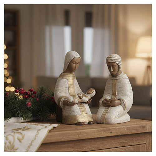 Large nativity set white 2