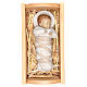 Baby Jesus with wood manger statue s1