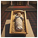 Baby Jesus with wood manger statue s2