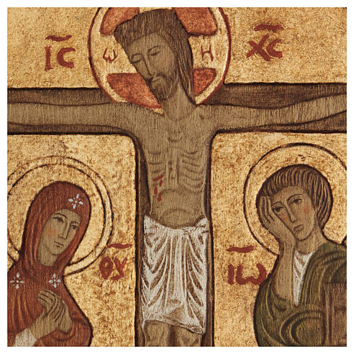 Baixo-relevo Crucificação dourada 2