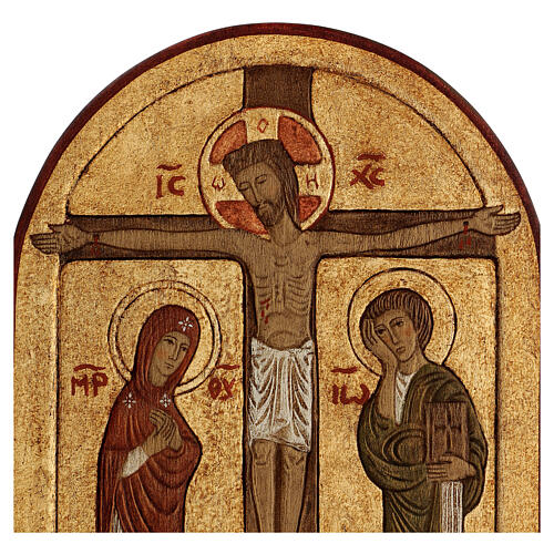 Baixo-relevo Crucificação dourada 4