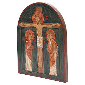 Bas-relief de la crucifixion du Christ, décoré