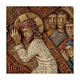 Bassorilievo Gesù porta la croce pietra Bethléem 22x17 cm s2