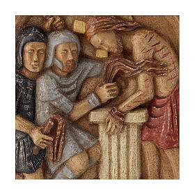 Relief Jesus bei der Säule Stein Bethleem 22x17cm
