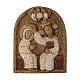 Bassorilievo Incoronazione di Maria pietra Bethléem 22x17 cm s1