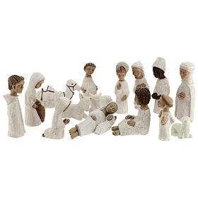 Presépio pequeno branco Belém completo (Petite Crèche)