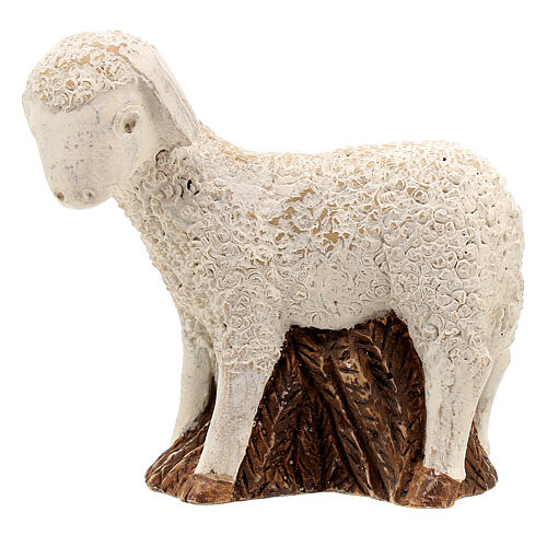 Owca Szopka z Autun kamień biały malowany 4