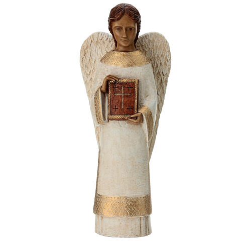 Angel figurine with book for rural crèche 1