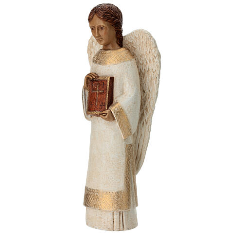 Angel figurine with book for rural crèche 3