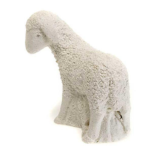 White sheep for Autumn crib Natural stone 1