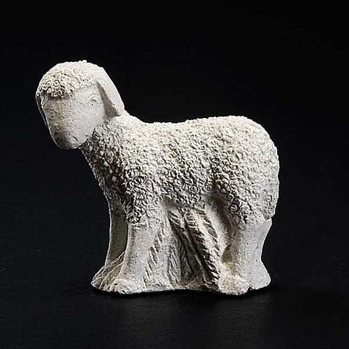 White sheep for Autumn crib Natural stone 3