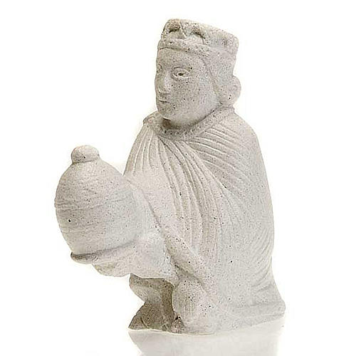 Król perski Szopka z Autun biały kamień 1
