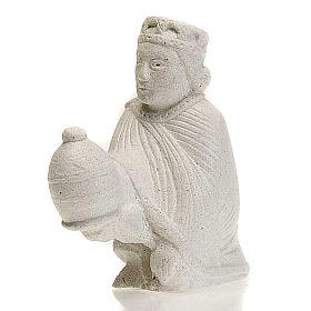 Rei Mago persa Presépio de Autun pedra branca