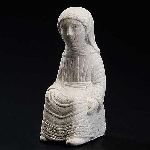 Vierge Marie Crèche d'Autun pierre blanche 2