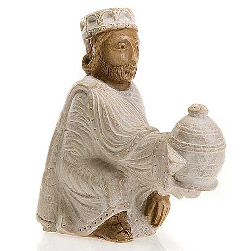 Rei Mago persa Presépio de Autun pintado branco 1