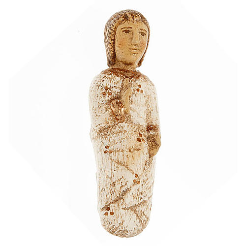 Infant Jesus from Autun nativity painted wood 1