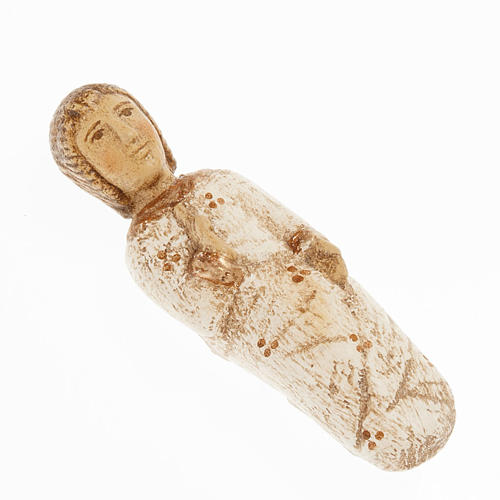 Infant Jesus from Autun nativity painted wood 2