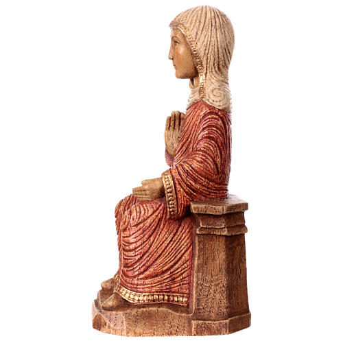 Mary statue Autun Nativity painted wood 3