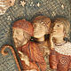 Bassorilievo pastori Presepe d'Autunno legno dipinto s3