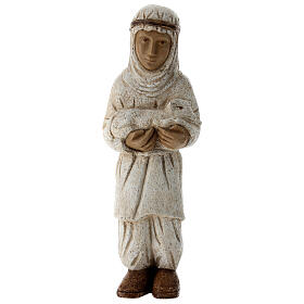 Pasterz biały z jagnięciem do szopki