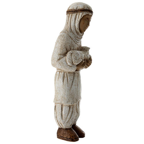 Pasterz biały z jagnięciem do szopki 4