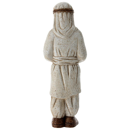 Pasterz biały z jagnięciem do szopki 5