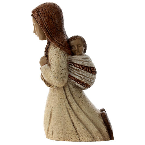 Shepherdess with spikes and child for Rural Nativity Scene ochre 5