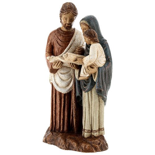 Holy Family reading painted stone by Bethlehem French nuns 35x15 cm 4