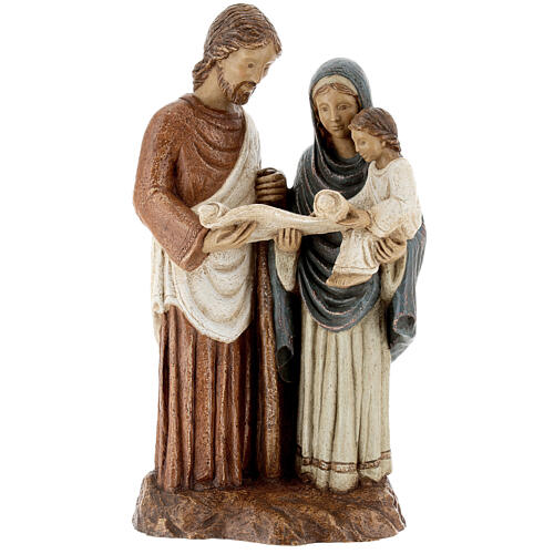 Sainte Famille livre pierre peinte artisans Bethléem 35x15 cm 1