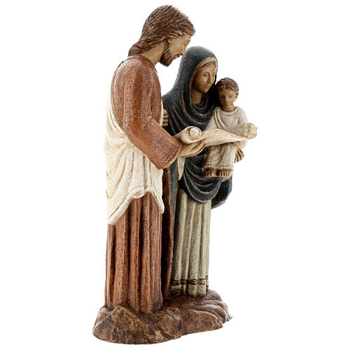 Sainte Famille livre pierre peinte artisans Bethléem 35x15 cm 6