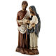 Holy Family statue with scroll painted stone Bethléem craftsmen 35x15 cm s3